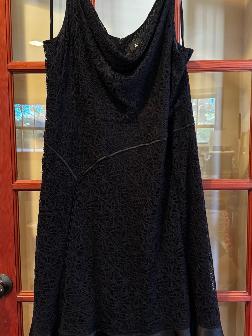 Isabel Toledo for Lane Bryant Black Lace Cowl Neck Dress Size 22 Plus